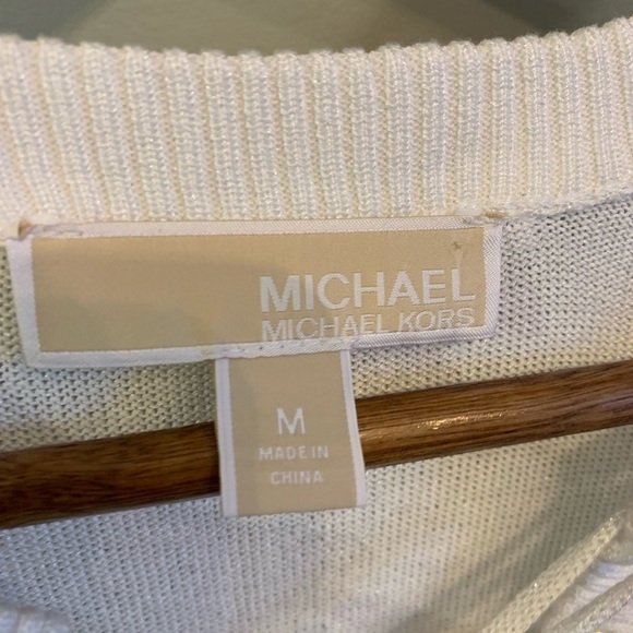 NWOT MICHAEL Michael Kors Long Sleeve White Sweater Dress - Picture 3 of 6